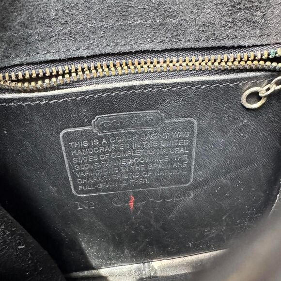 Coach Murphy Vintage 80s 90s Black Genuine Leather Crossbody Bag 9930 - Picture 6 of 7